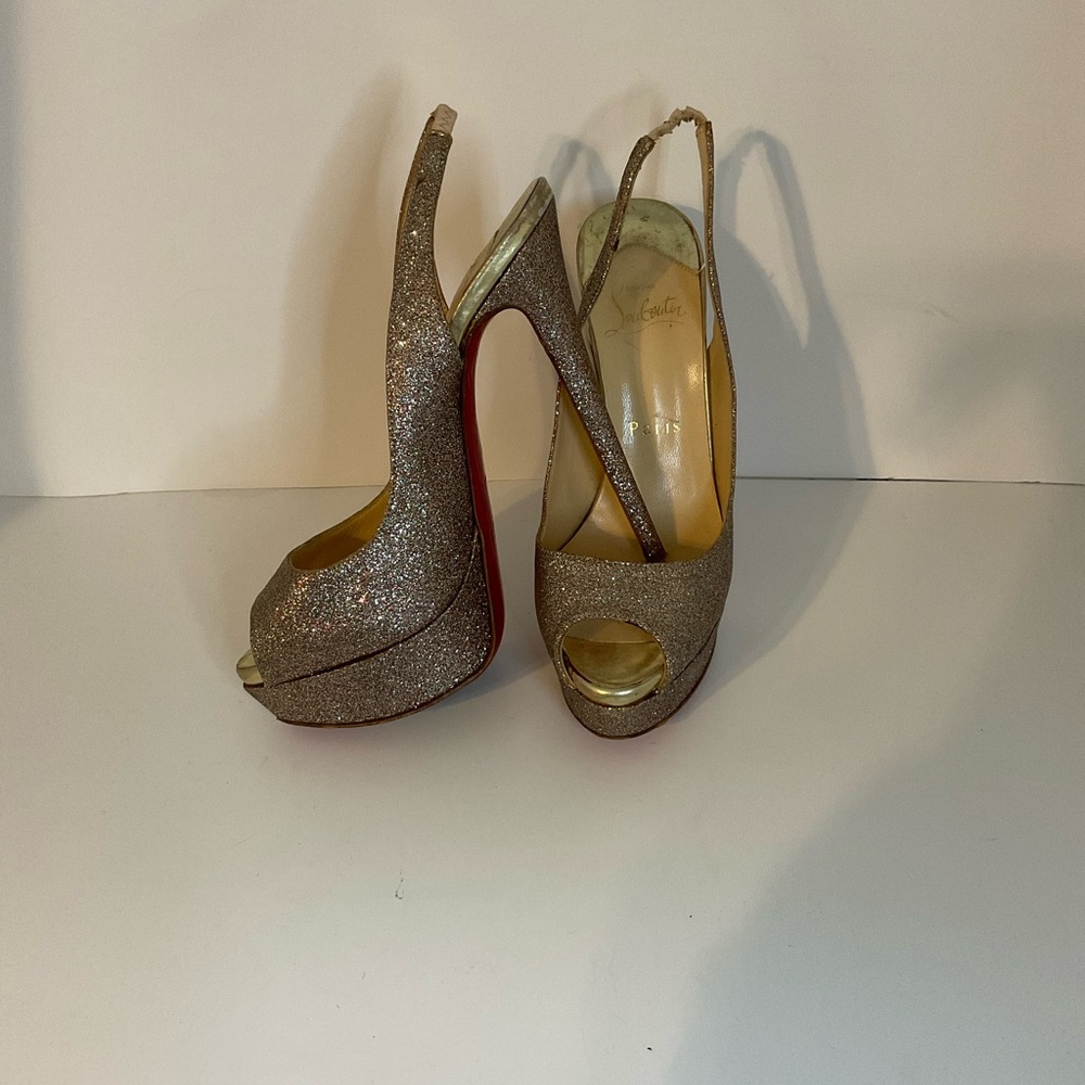 Christian Louboutin Glitter Gold Heels
